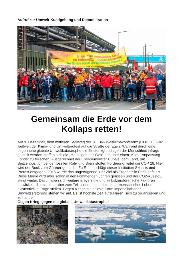 231209 Global Action Day Aufruf Duisburg 640