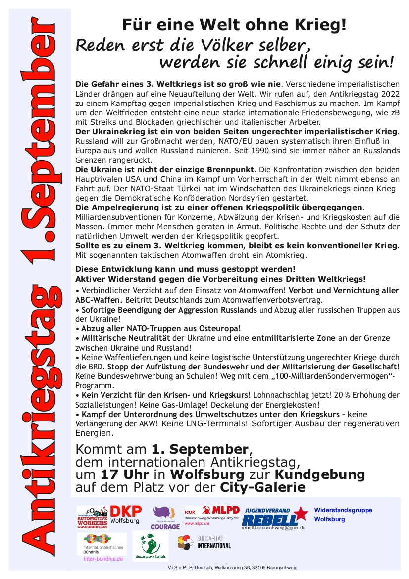 20220901 Aufruf Antikriegstag wolfsburg
