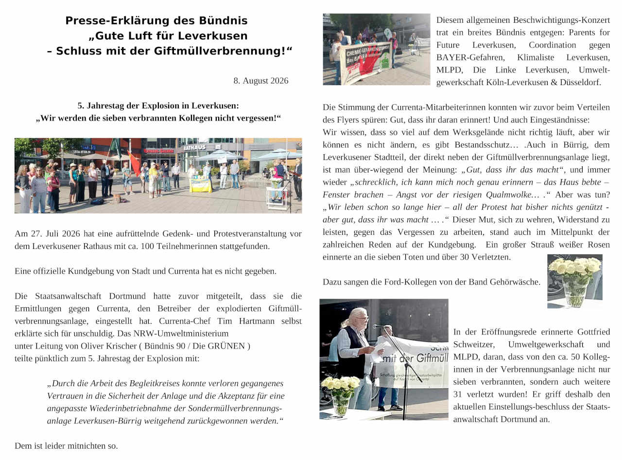 PM zum 27 Juli 2026 in Leverkusen a 1280
