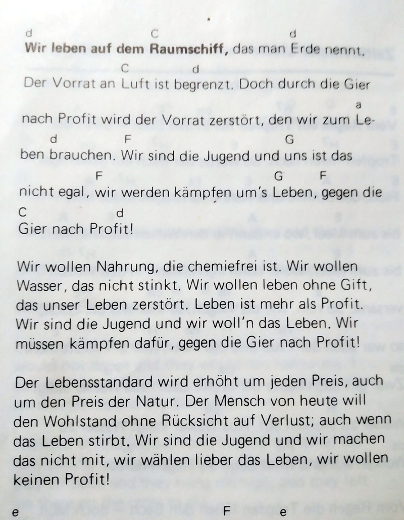 Lied Gela Raumschiff Erde