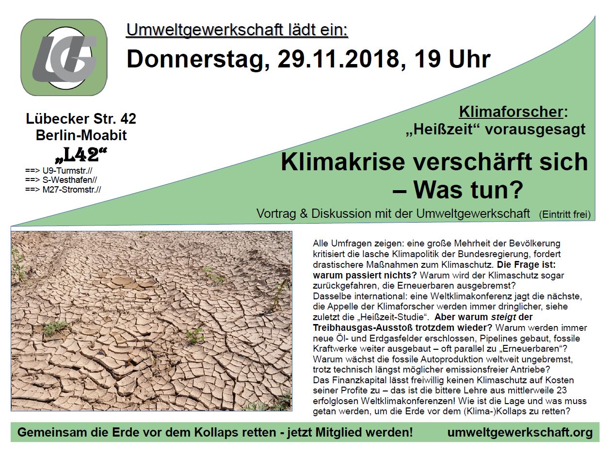 Veranstaltung Klimakrise COP24 November18