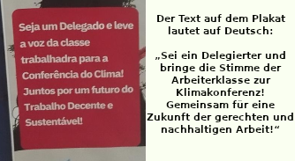 Plakat Text Belem portugiesisch deutsch