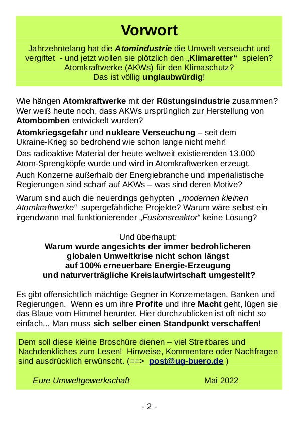 UG Broschüre2022 Anti AKW Vorwort