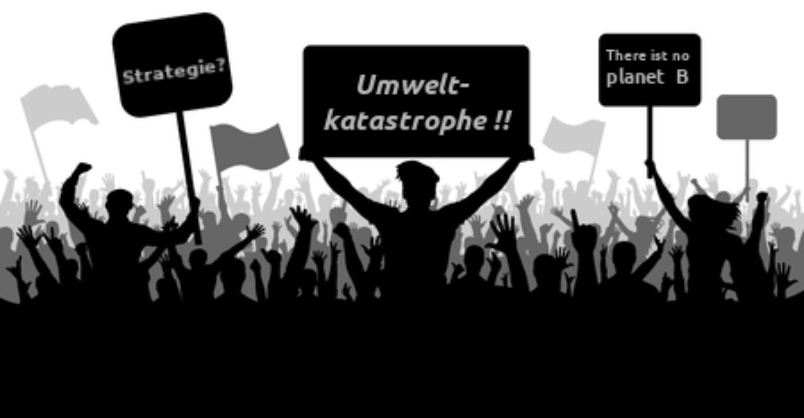 ProtestersSignsText Umweltkatastrophe