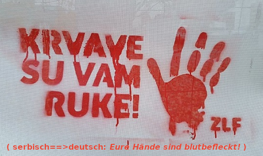 Serbien Proteste2025 blutige Hände