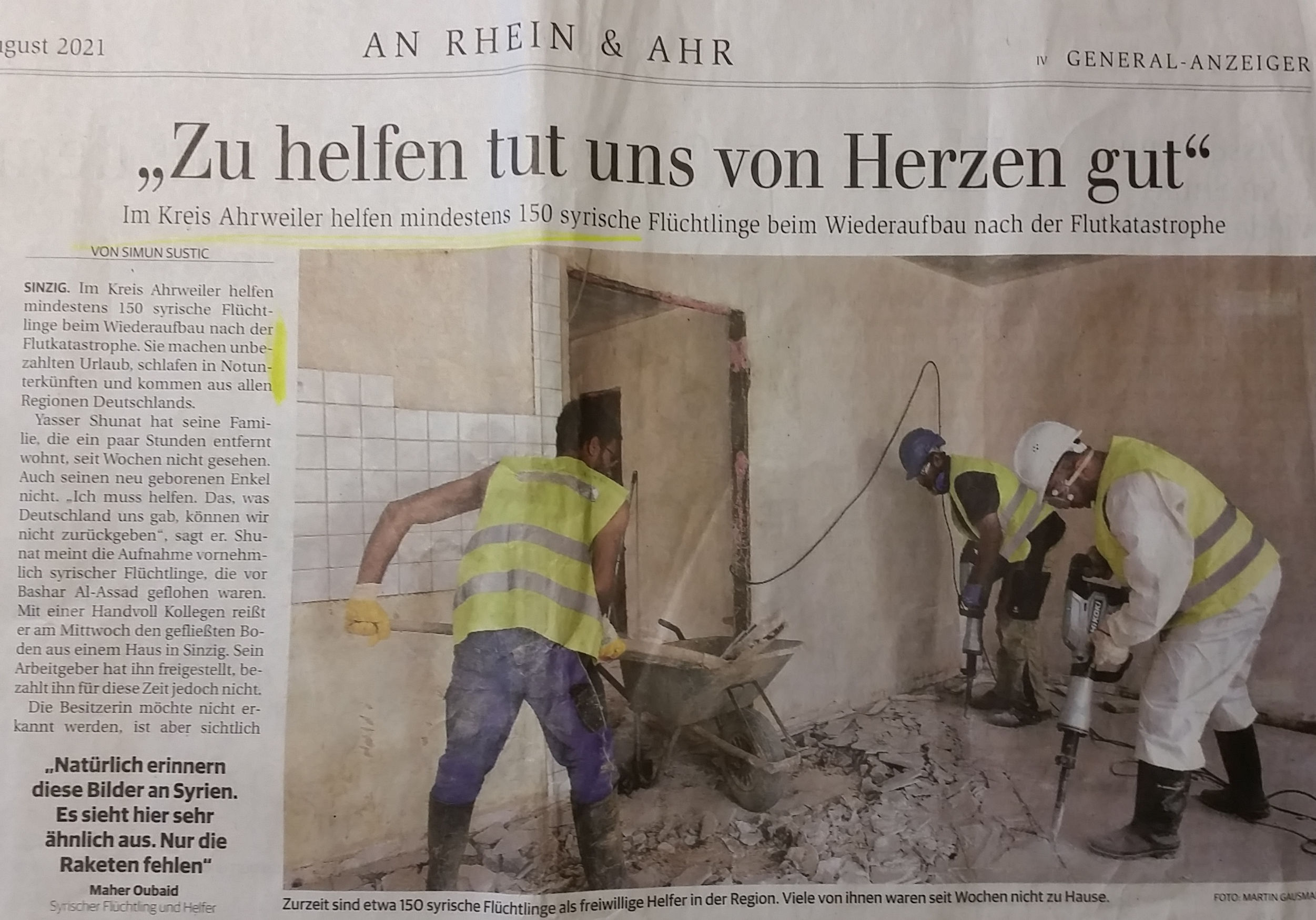 Fluthilfe2021 27 syrische Helfer