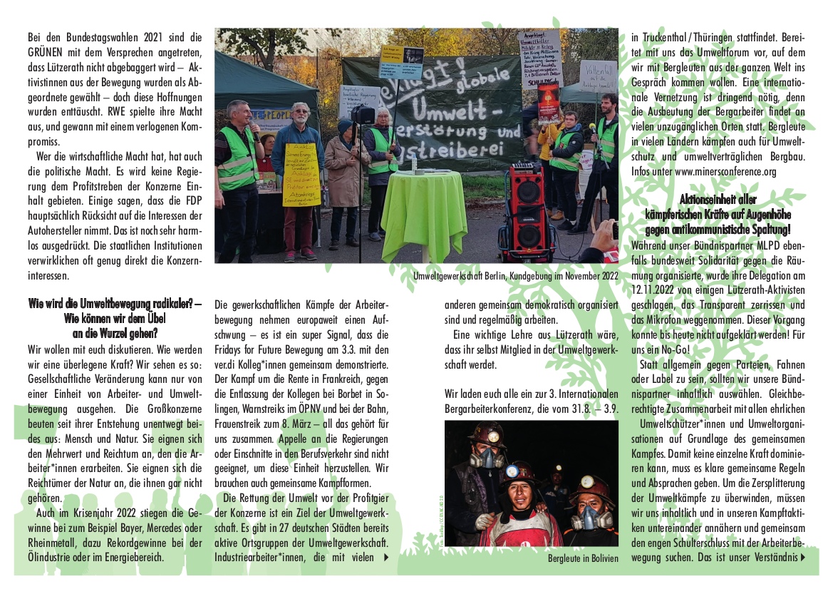 Umweltgewerkschaft Flyer Lehren aus Luetzerath farbig Druckversion b