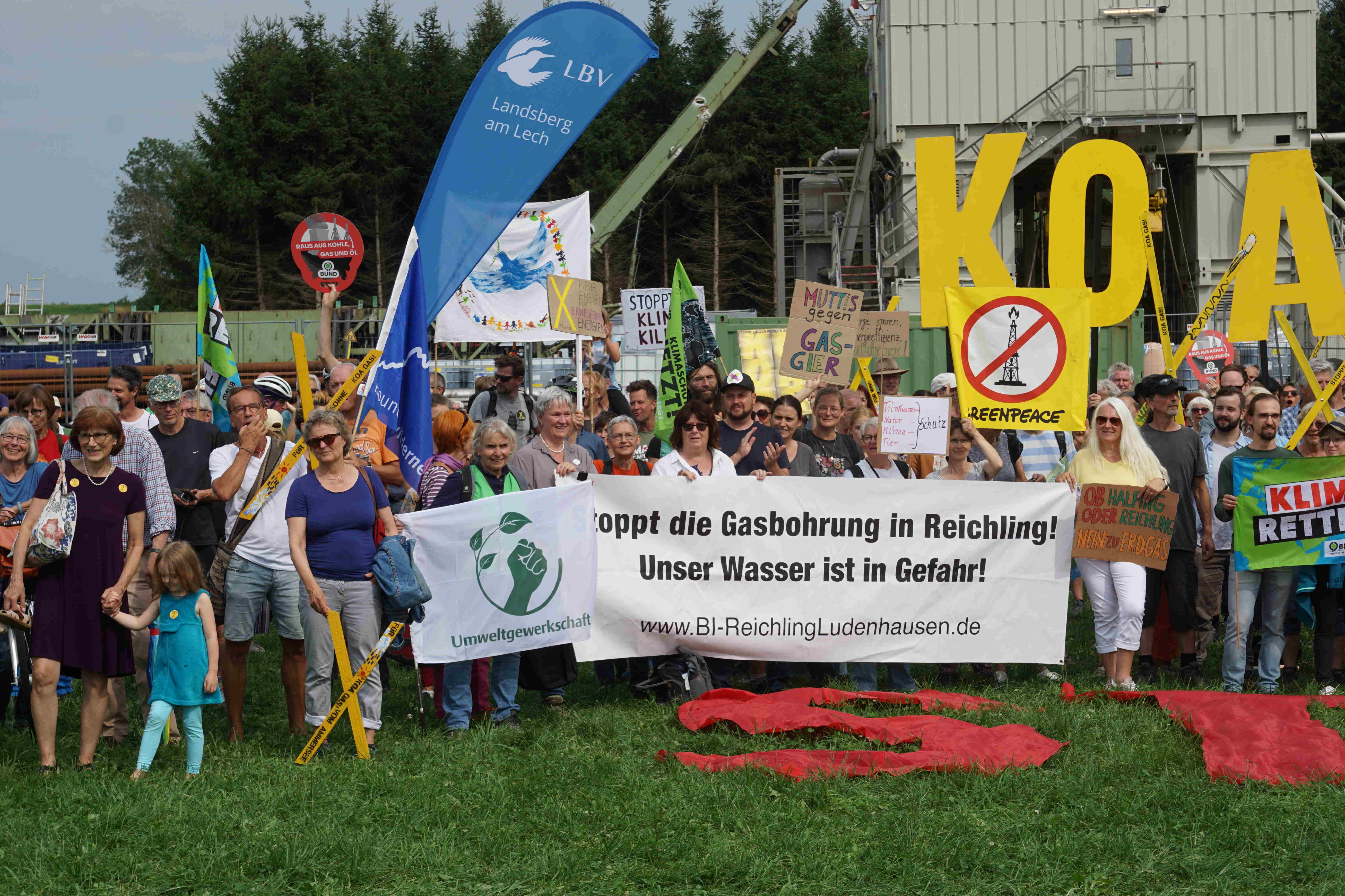 Demo gegen Gasbohrungen bei Reichling 1