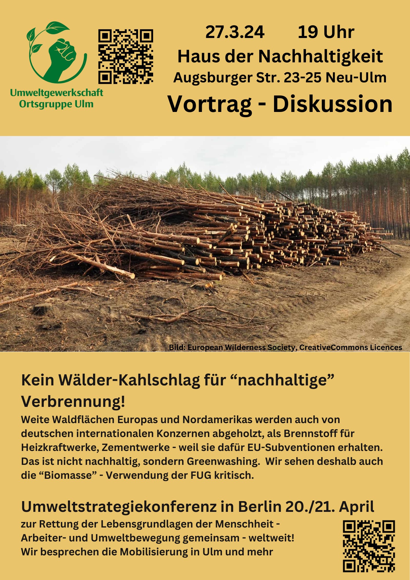 27.3.2024 Flyer Kein Wälder Kahlschlag