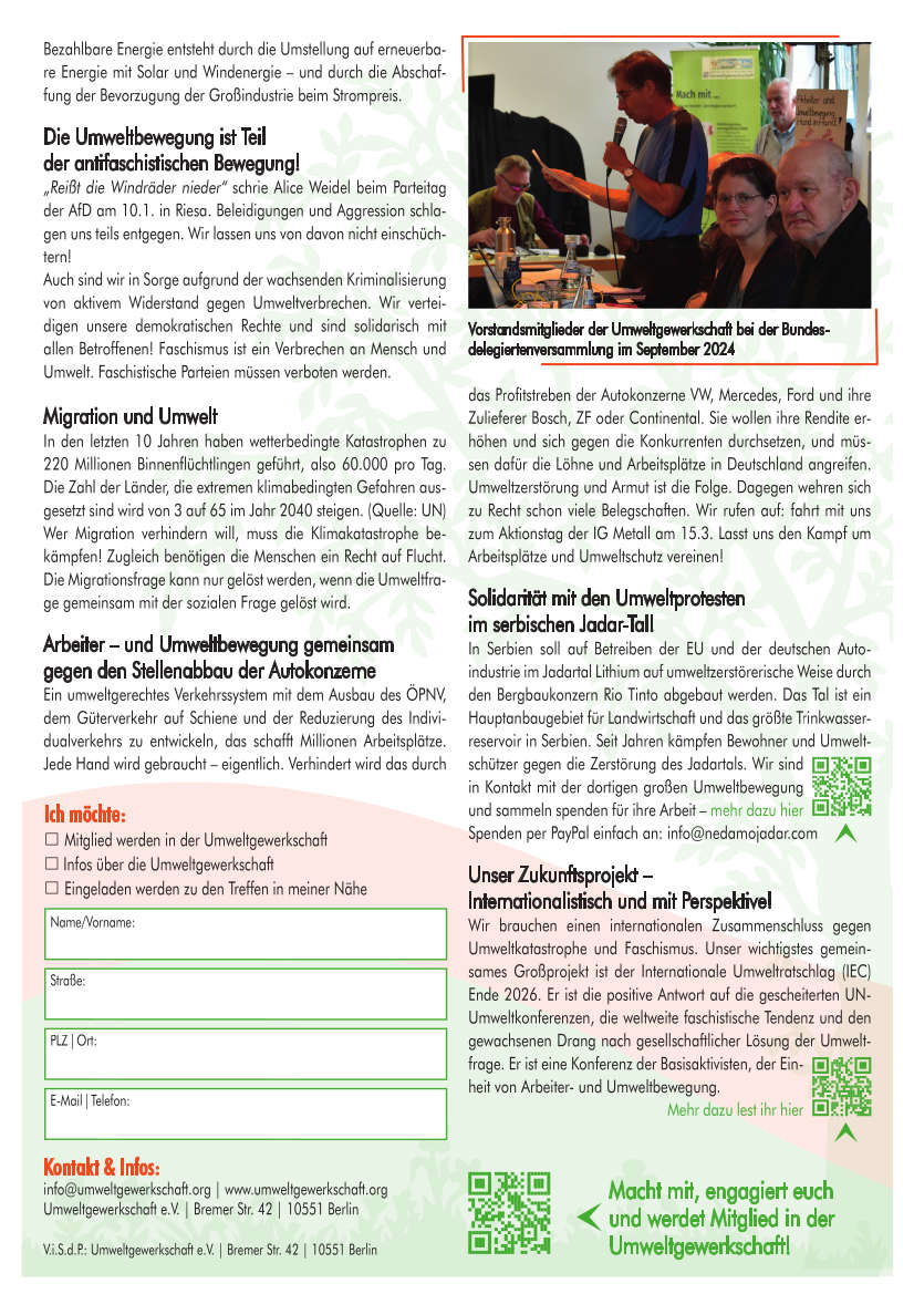 Umweltgewerkschaft FFF Februar 2025b q60